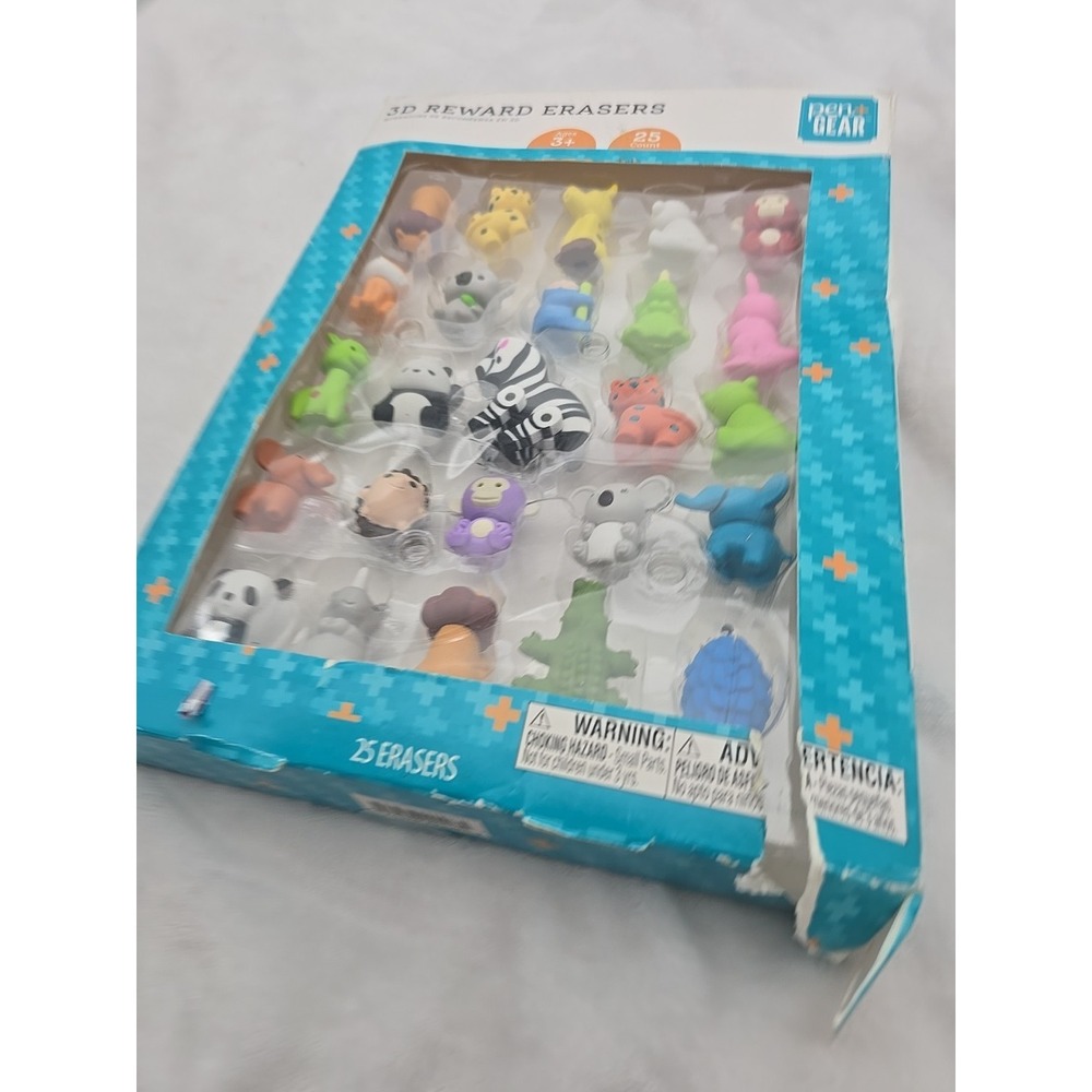 Pen+Gear Eraser Pals, Safari Theme, 25 Count